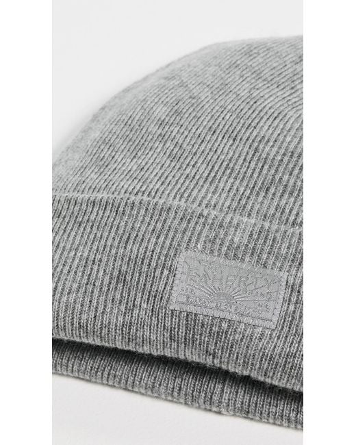 Faherty Brand Gray Core Logo Beanie for men