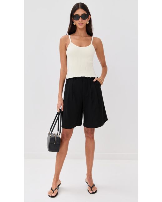 Le Bos White Ribbed Tank
