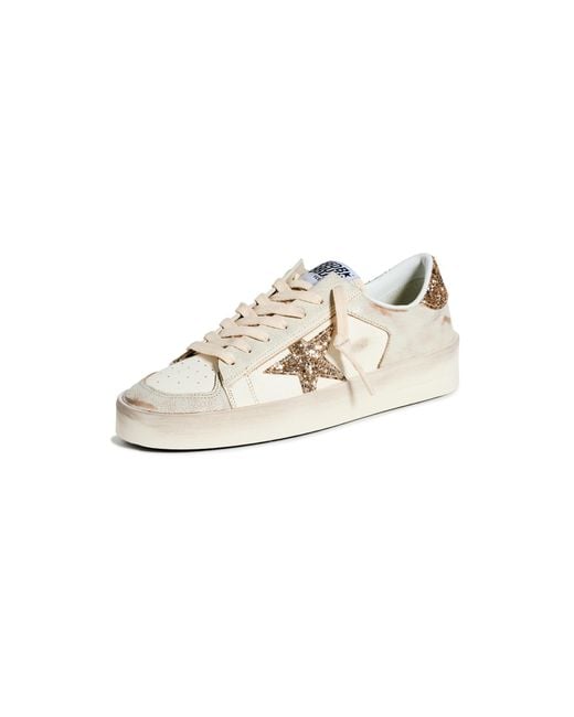 Golden Goose Stardan Vintage Leather Glitter Sneakers in