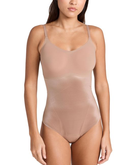 Spanx Pink Shape Invisible Cami Thong Bodysuit