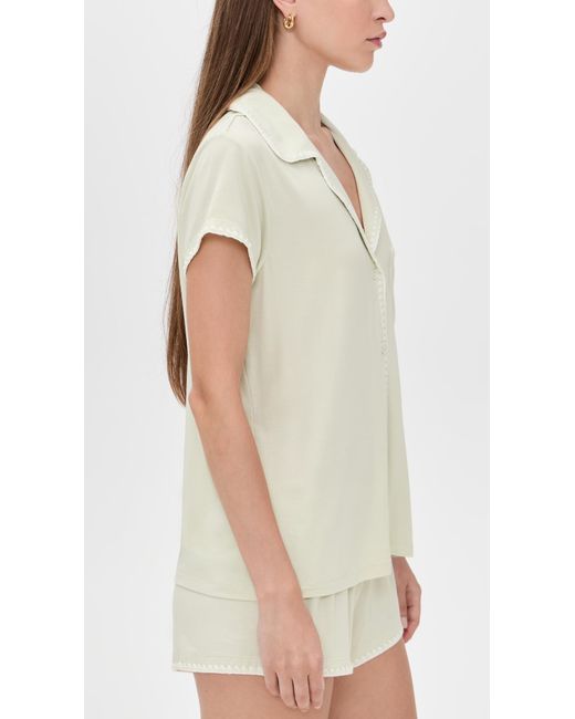 Eberjey Natural Frida Shortie Pajama Set