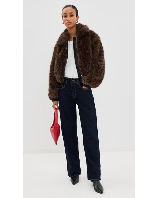 Blank NYC Brown Midnight Run Faux Fur Jacket