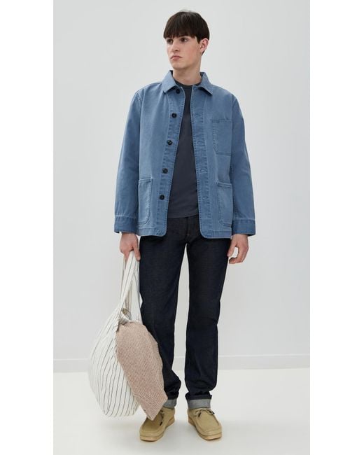 Taylor Stitch Blue Ojai Herringbone Work Jacket for men