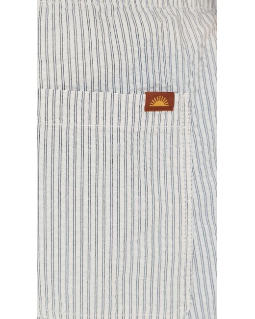 Rhythm Green Seersucker Stripe Jam 9 for men