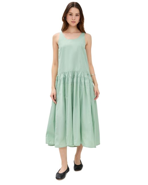 MEIMEIJ Green Sleeveless Taffeta Dress