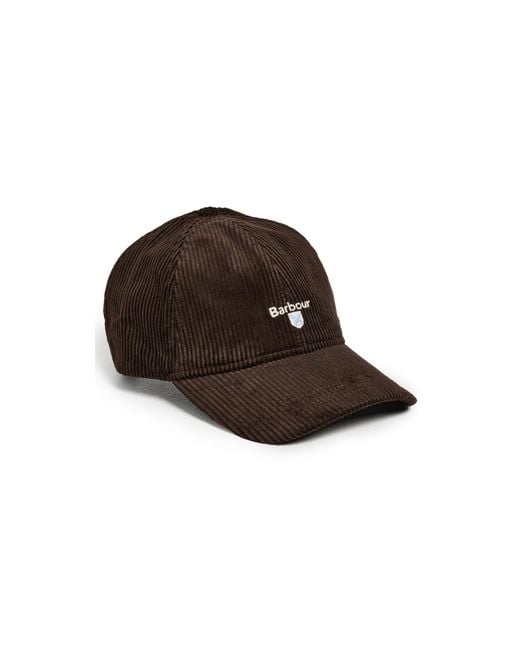 Barbour Black Preston Corduroy Cap for men