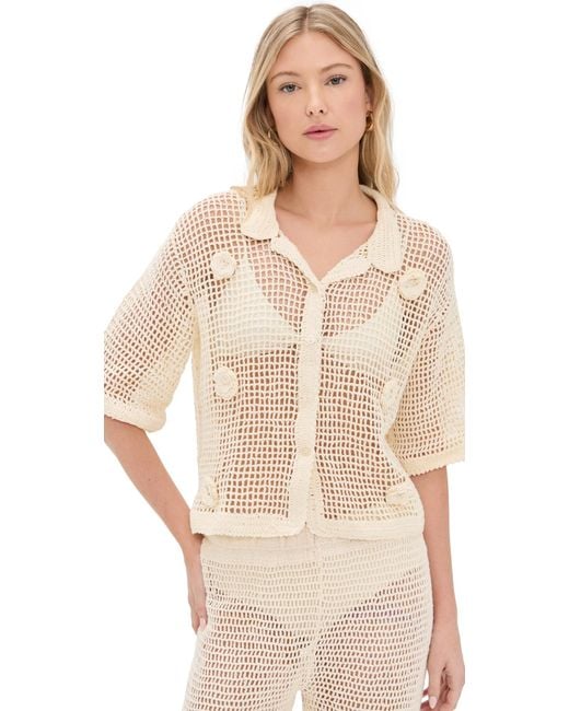 PQ Swim Women's Natural Flower Top