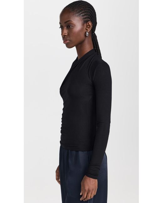 Vince Black Fixed Wrap Top