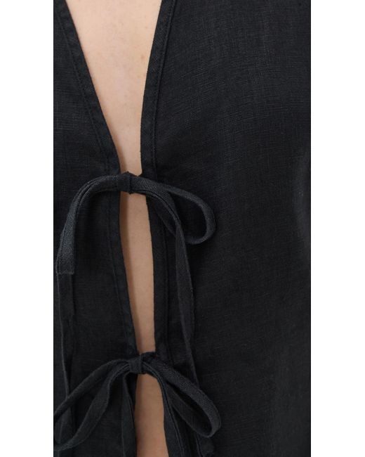 Rails Black Oregon Linen Top