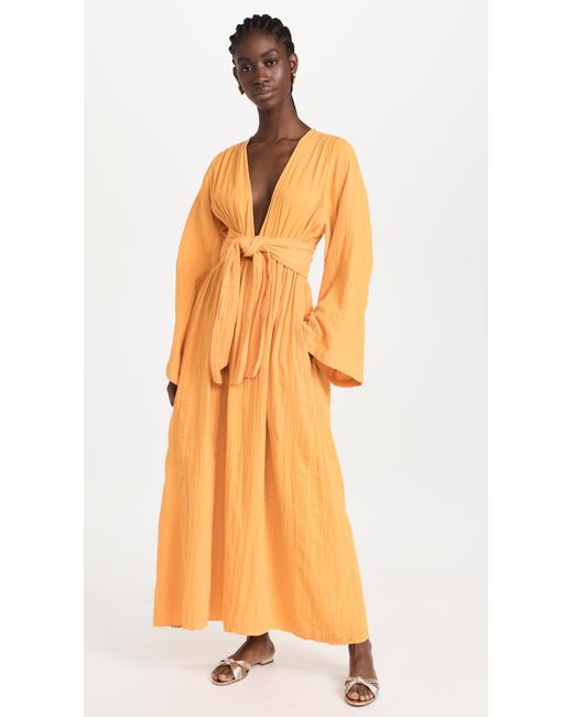 Mara Hoffman Orange Blair Dress