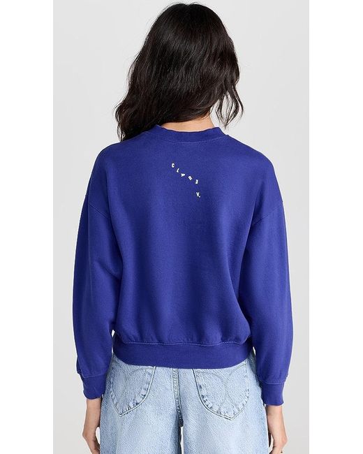 Clare V. Le Drop Sweatshirt in Blue