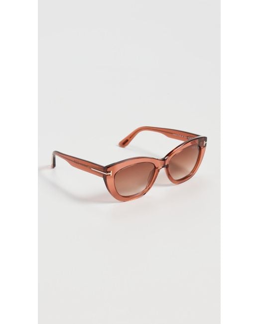 Tom Ford Linda-02 Butterfly Sunglasses TF1285 42F Transparent Coral 53mm FT1285 Tom Ford Linda-02 TF1285 Butterfly Sunglasses | Fashion  main image 2