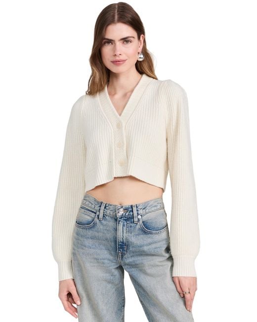 LoveShackFancy Blue Avignon Crop Cardigan