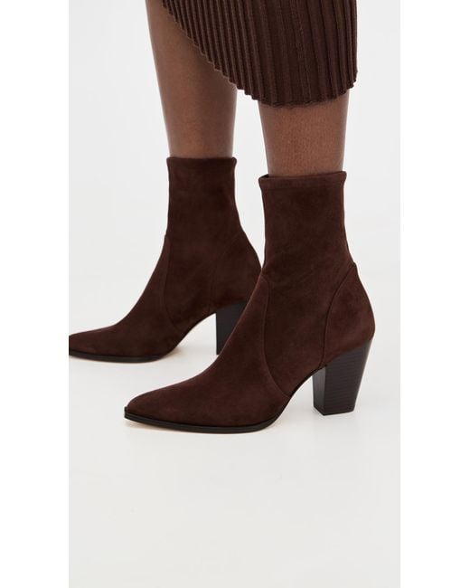 Stuart Weitzman Brown Jolene Booties