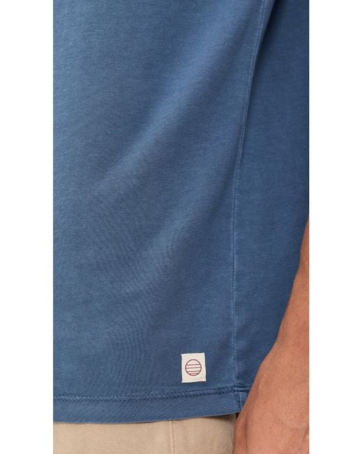 Marine Layer Blue Signature Sea Change Crew Tee for men