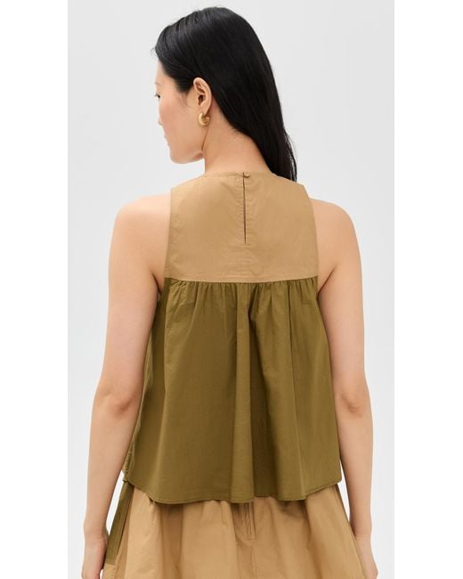 Ulla Johnson Green Kali Top