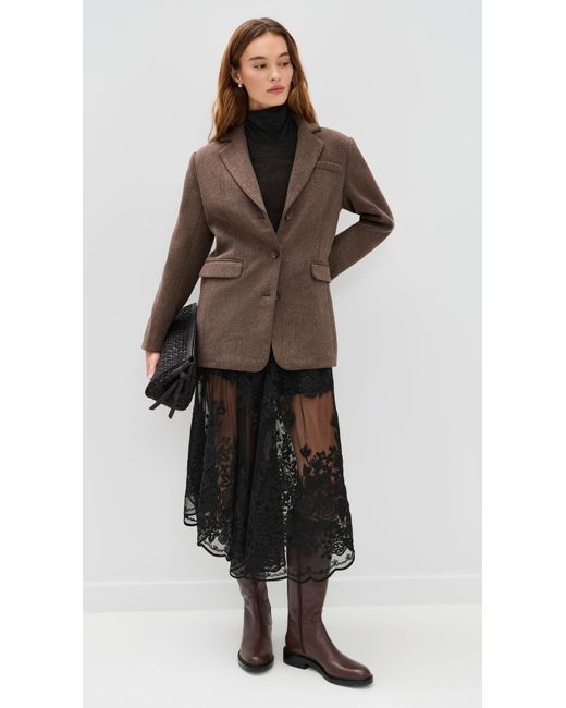 Sea Black Arielle Lace Flared Pants