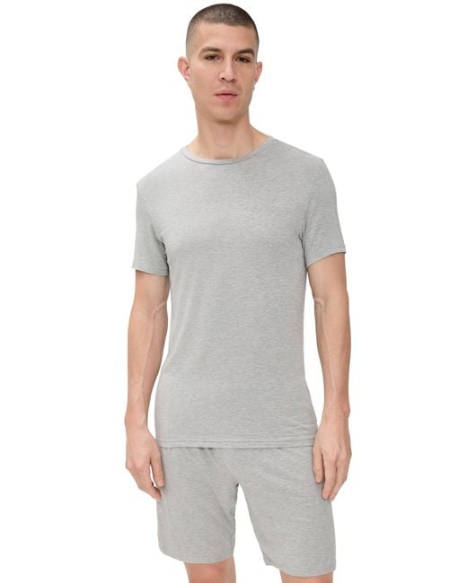 Calvin Klein Multicolor Ultra Soft Modal Sleep Crew Neck T-Shirt for men