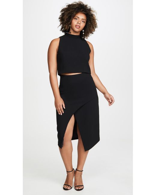 black halo two piece dress