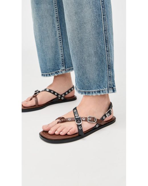 3.1 Phillip Lim Black Multi-Strap Rivet Sandals