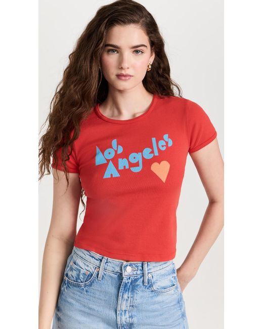 Mother Red Other The Itty Bitty Ringer Tee A Ove