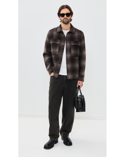 Rag & Bone Black Austin Wool Shirt Jacket for men