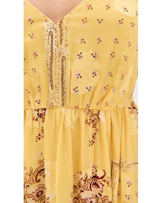 Ulla Johnson Yellow Elena Cami Midi Dress