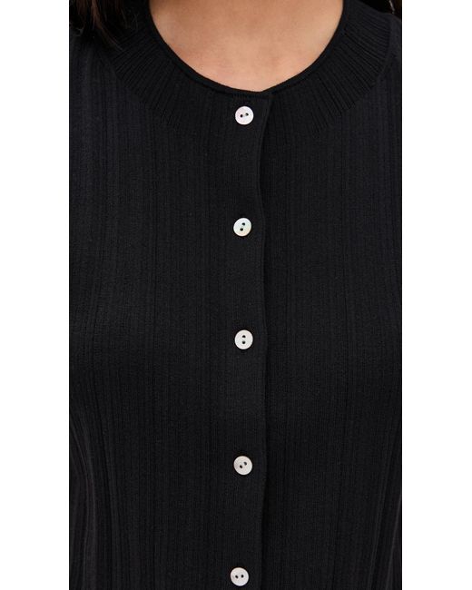 Vince Black Button Up Sweater Shell