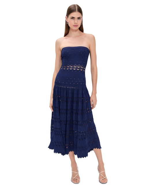 blue alexis dress Alexis Bustier Mermaid Glitter Velvet Formal Dress main image 0