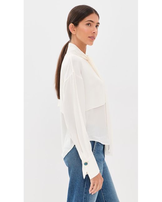 Veronica Beard White Darlis Blouse