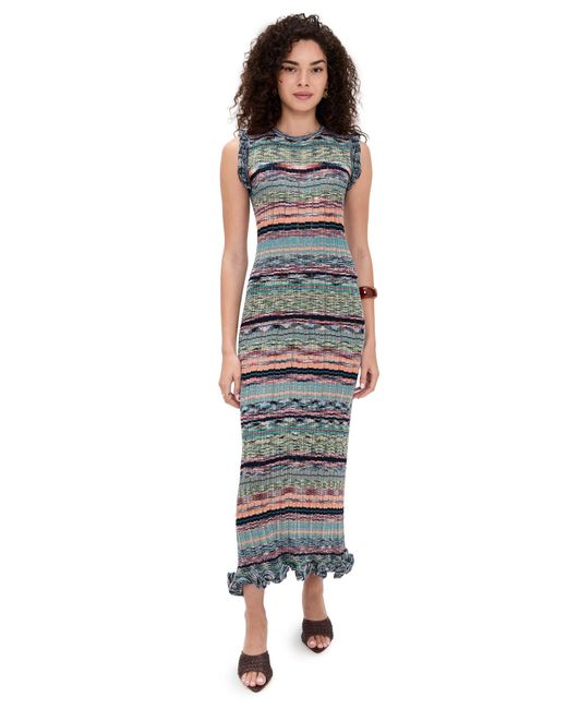 Ulla Johnson Multicolor Ajak Sleeveless Knit Midi Dress