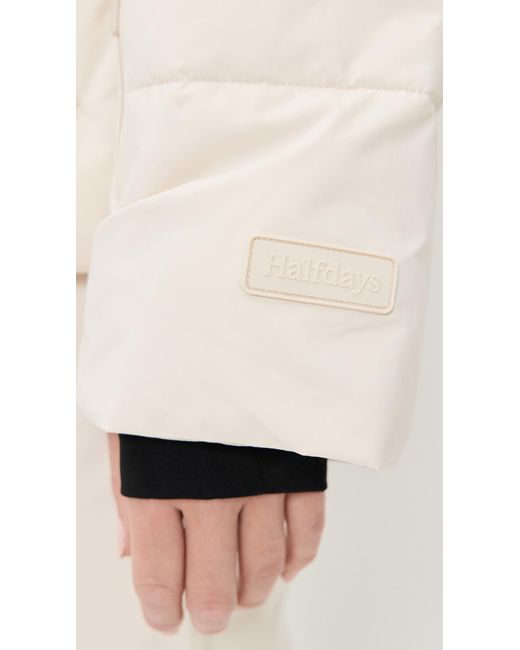 Halfdays Natural Hedy Belted Puffer Jacket