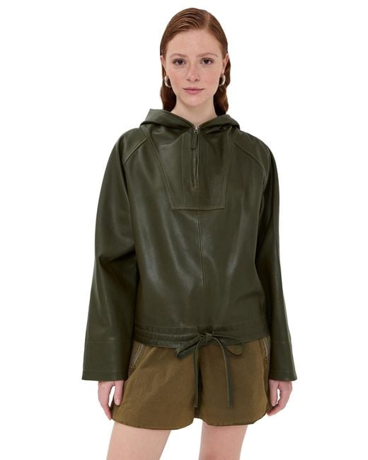 Co. Green Workwear Leather Pullover