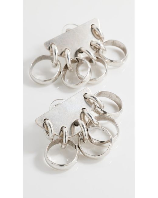 Isabel Marant White Boucle D'oreill Earrings
