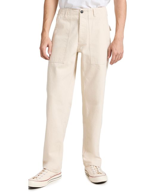 White fatigue shop pants