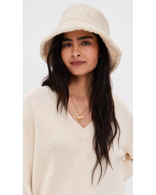 Hat Attack Natural Sherpa Reversible Bucket Hat