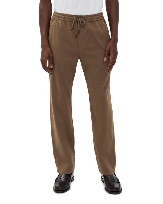 Marine Layer Men's Brown Saturday Twill Relaxed Fit Pants 32