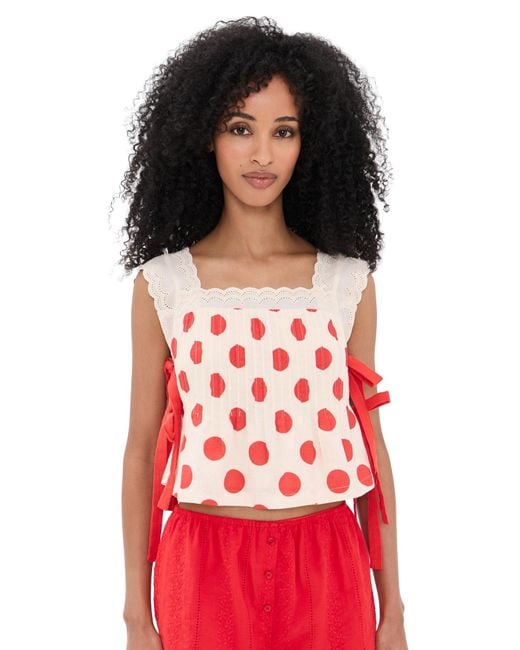 Bailey Rose Red Polka Dot Top