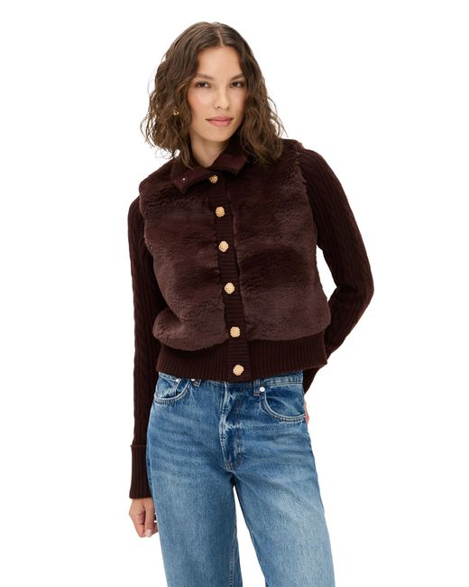 Cara Cara Brown Logan Faux Fur Jacket