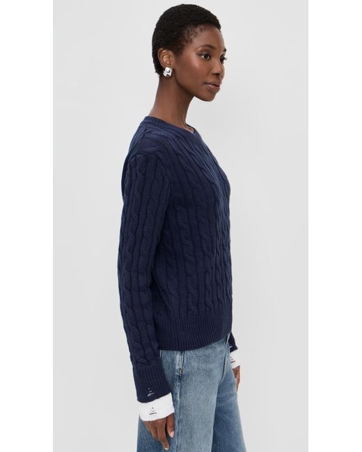 Lioness Blue Coastal Cable Knit Pullover