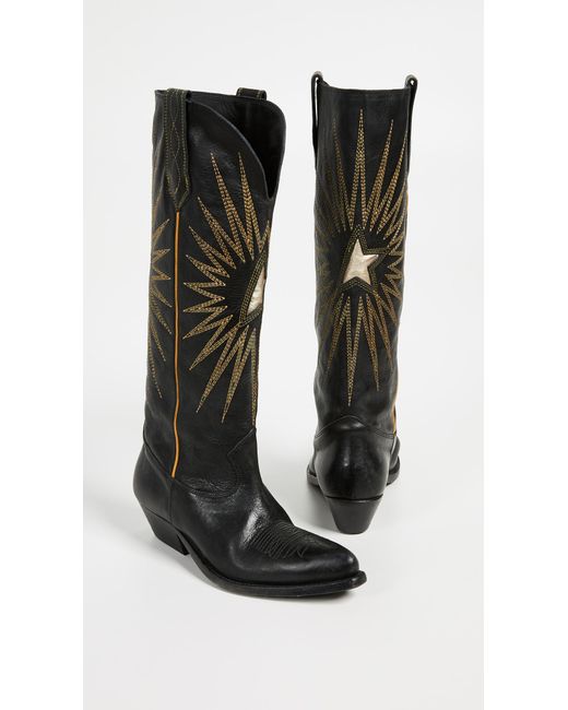 Golden Goose Deluxe Brand Black Wish Star Boots