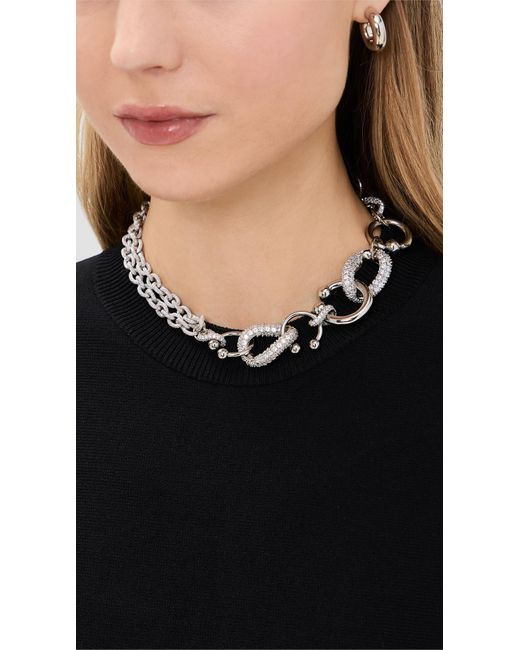 Justine Clenquet Dolly Crystal Choker in White | Lyst