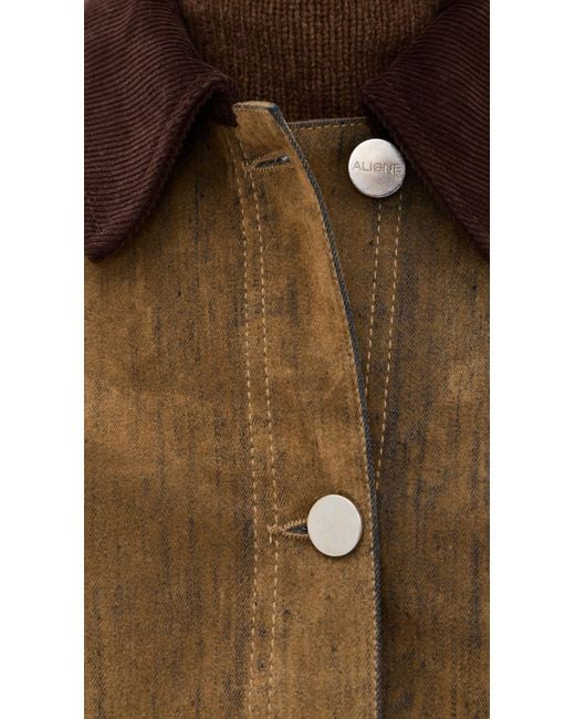 ALIGNE Brown Bark Denim Flock Barn Jacket