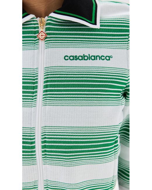 Casablancabrand Green Caabanca Tripe Track Jacket