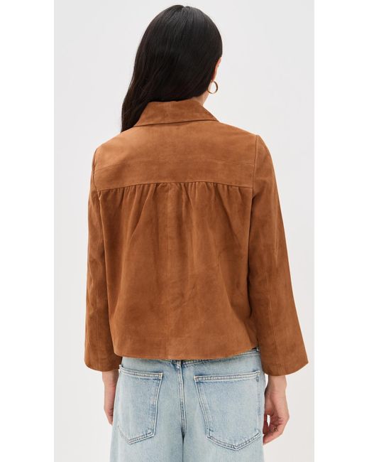 Ba&sh Orange Veste Milas Suede Jacket