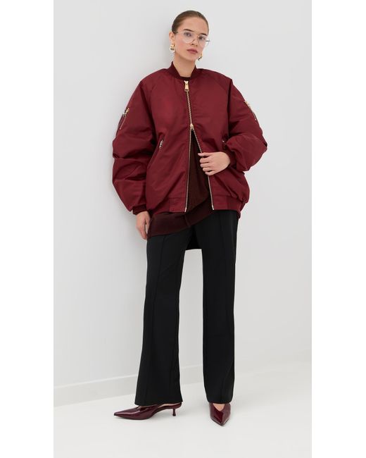 frenken Red Marker Winter Nylon Bomber