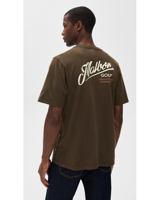 Malbon Golf Brown Bermuda Maxwell Tee for men