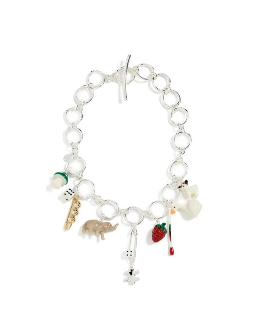 Tory Burch White Charm Necklace