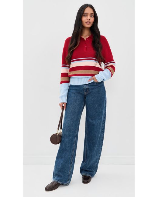 Solid & Striped Red The Cleo Pullover