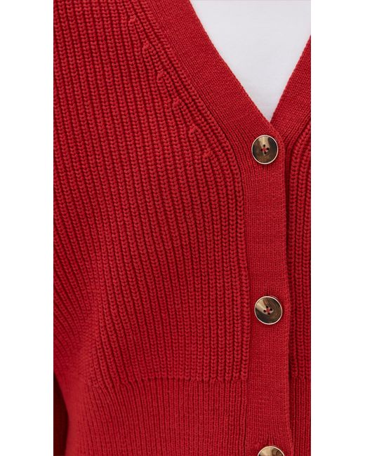 Reformation Red Reforation Jea Cotton Cardigan Undried Toato